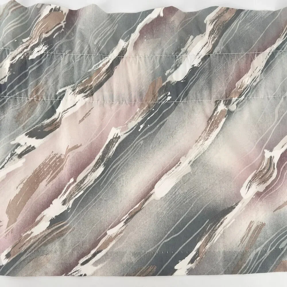 90s Vintage Watercolor Brushstroke Abstract Valance Curtain Muted 1990s